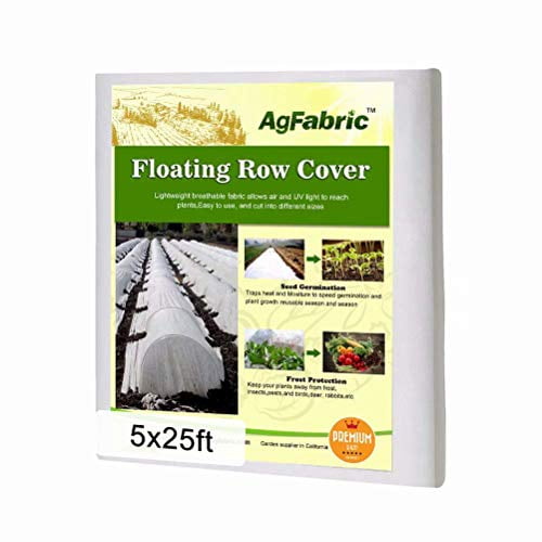 0.9oz Fabric of 10x25ft for Frost Protection Agfabric Warm Worth Heavy Floating Row Cover & Plant Blanket Harsh Weather Resistance& Seed Germination